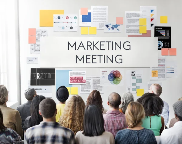 Personas en el seminario con reunión de marketing — Foto de Stock