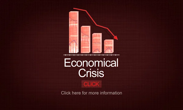 Plantilla con concepto de crisis económica — Foto de Stock