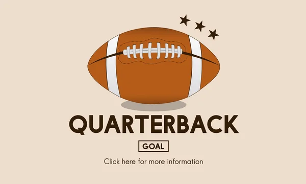 Mall med quarterback koncept — Stockfoto