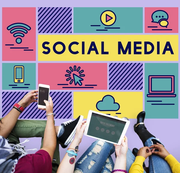 Tecnologia dei social media — Foto Stock