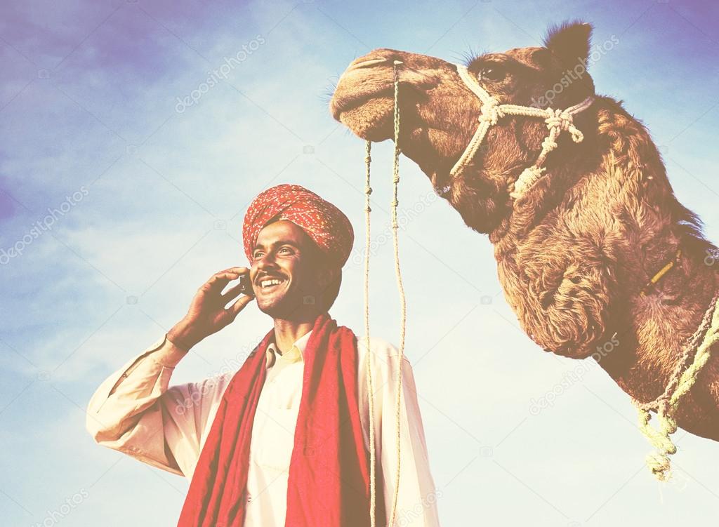Indian Man with Camel