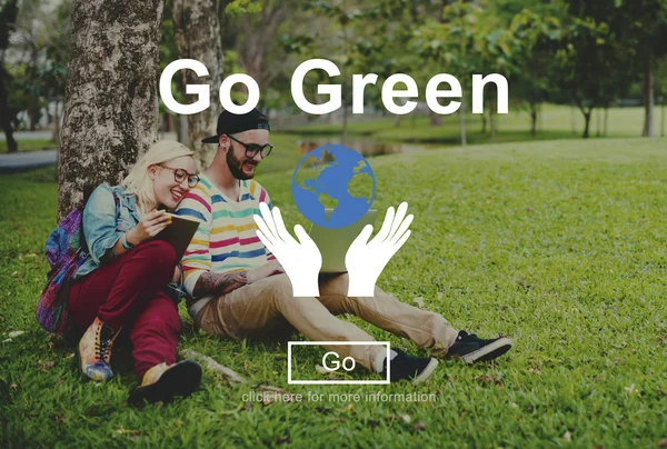 Go Green Concetto ambientale — Foto Stock