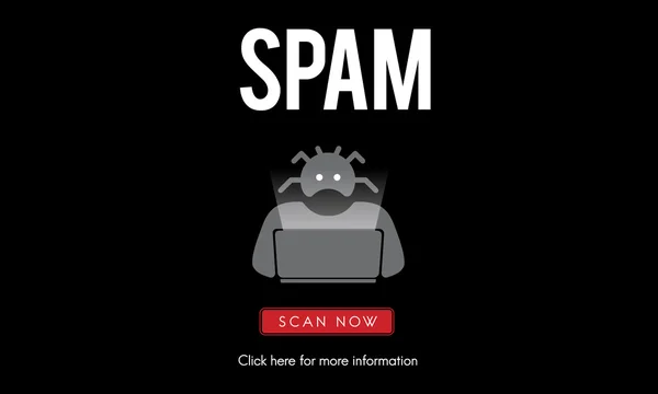 Sjabloon met spam concept — Stockfoto