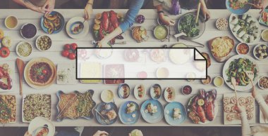 insanlar ve gıda ile bayrak