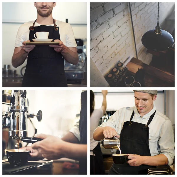 Cafe Bar Barista in Apron