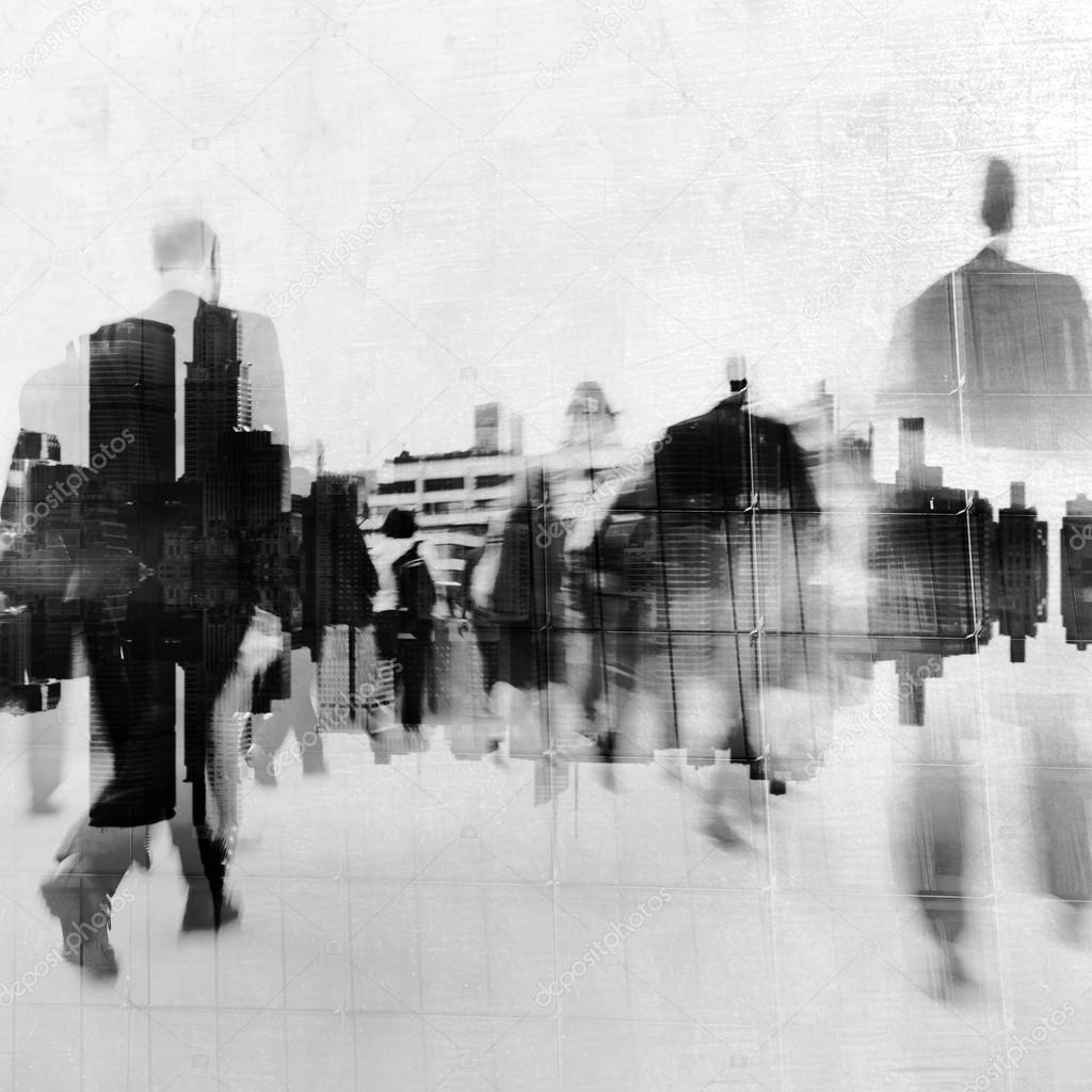 Business People Walking in City 