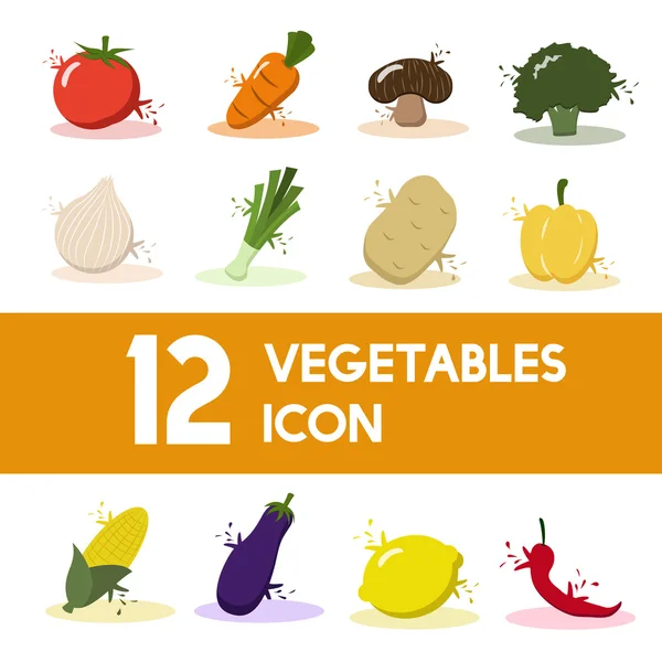 Différents graphiques Légumes — Image vectorielle