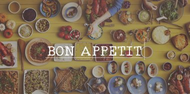 insanlar ve gıda ile Afiyet olsun