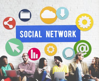 çeşitlilik arkadaşlar sosyal duvarının yakınında