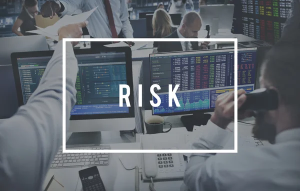 Üzleti dolgozók és kockázat — Stock Fotó