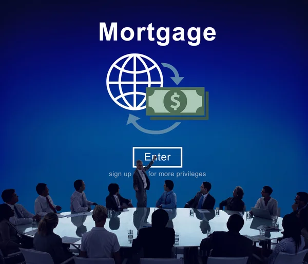 Business People and Mortgage Concept — Stock Photo, Image