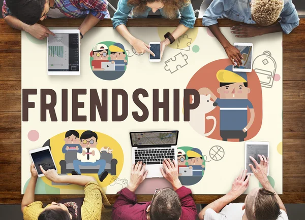 Concepto de amistad y relación — Foto de Stock