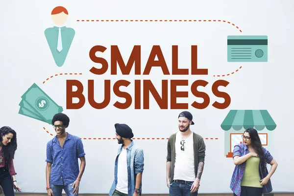 Small Business marknadsprodukter — Stockfoto
