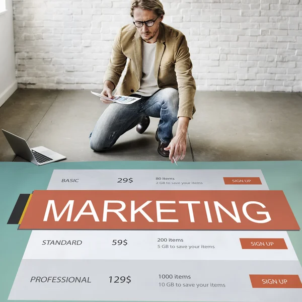 Biznesmen z marketingu — Zdjęcie stockowe