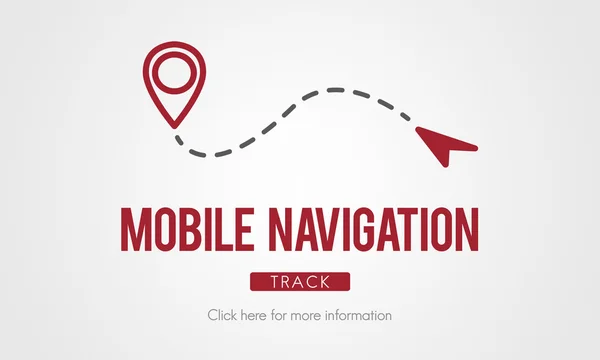 Szablon z koncepcji Mobile Navigation — Zdjęcie stockowe