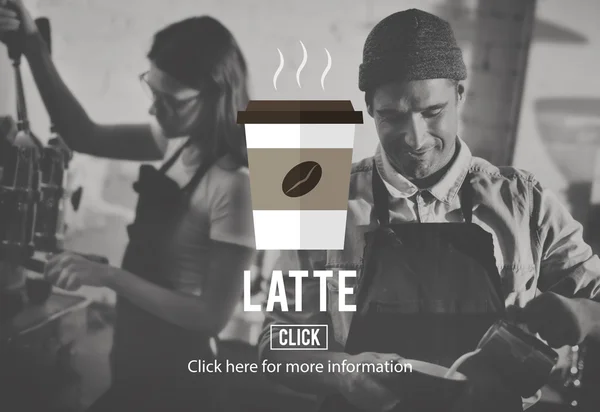 Barista pracowników w kawiarni — Zdjęcie stockowe
