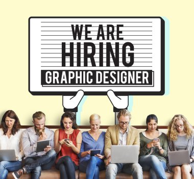 İşe alma grafik tasarımcı kavramı