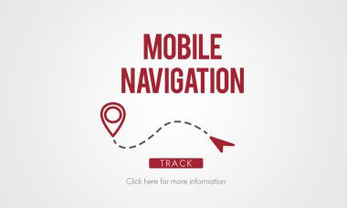 Mobil navigasyon konsepti ile şablonu