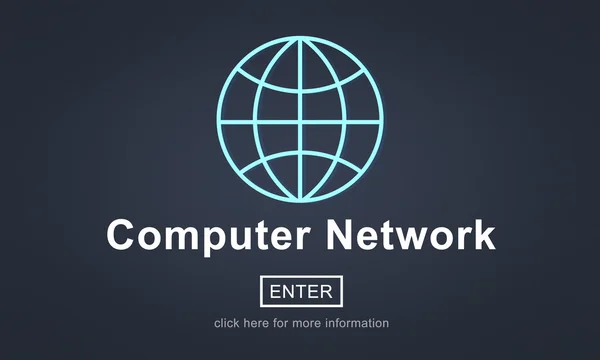 Plantilla con concepto de red informática —  Fotos de Stock