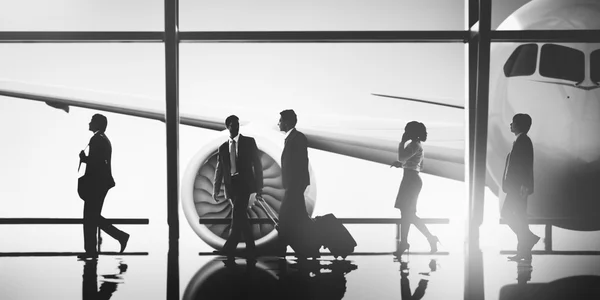 Silhouettes of Business group — Stock Photo, Image