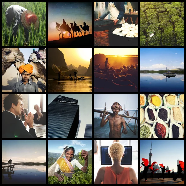 Collage de personas ocupaciones —  Fotos de Stock