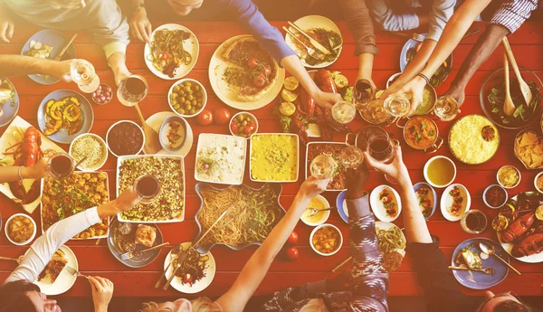 Pessoas e comida Conceito — Fotografia de Stock