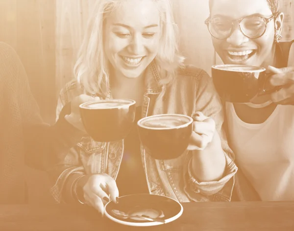 Best friends in cafe — Stock Photo, Image