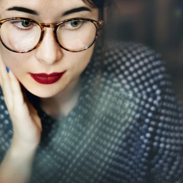 Kadın stil gözlük — Stok fotoğraf