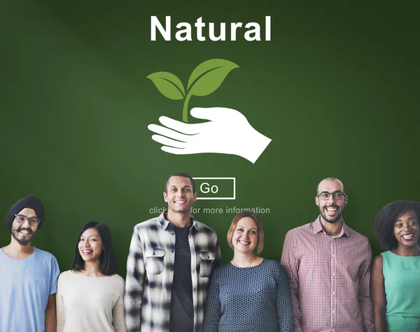 Diversità persone con Natural — Foto Stock