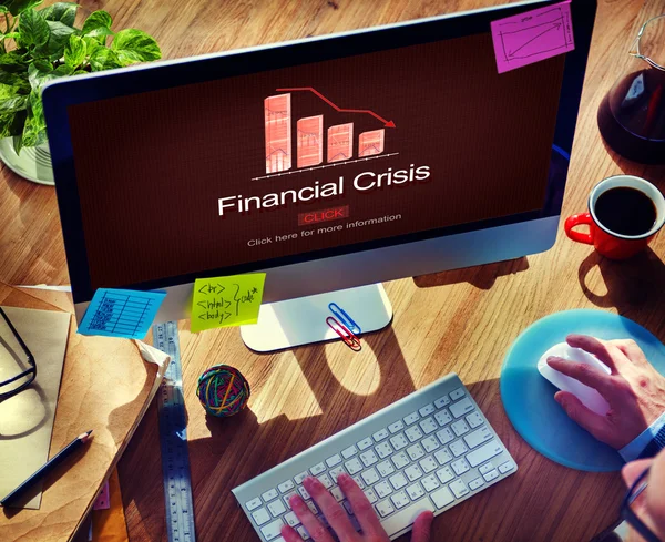 Koncepce finanční krize — Stock fotografie