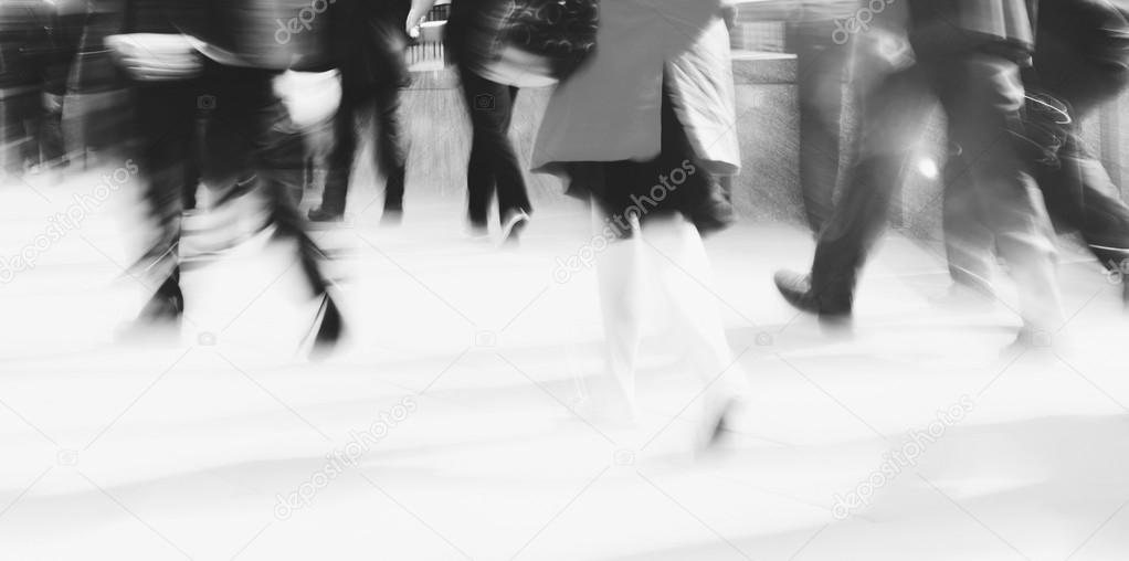 Woman Rushing In a City
