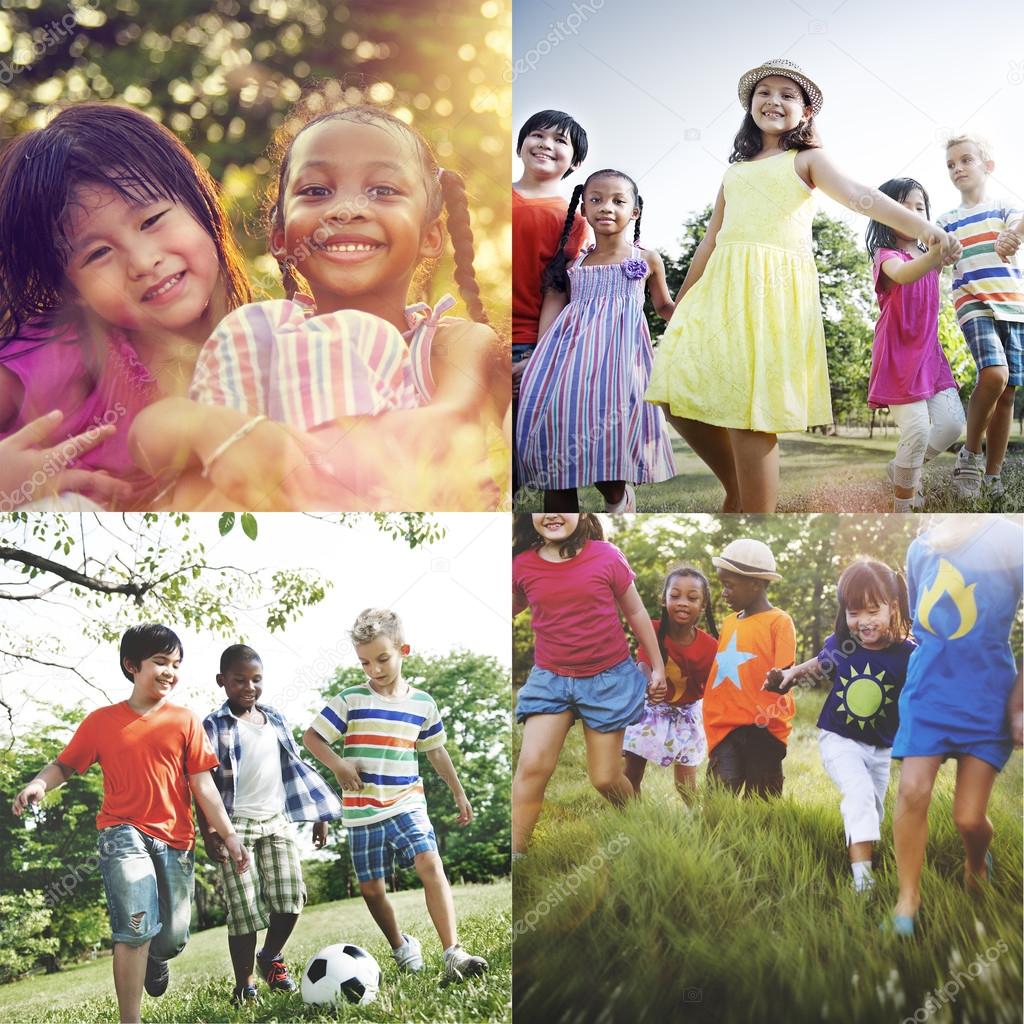 children playing outdoors