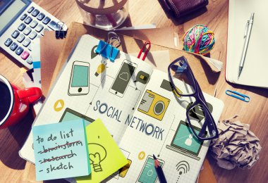 Sosyal ağ simgeleri kavramı