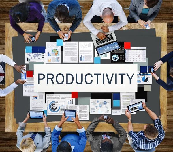 商界人士和生产力效率发展 — 图库照片