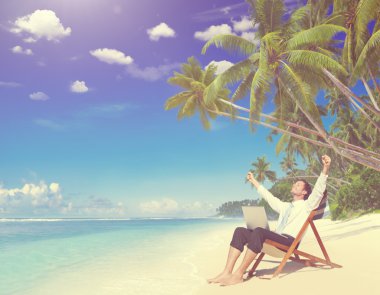 Adada çalışma iş adamı