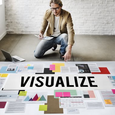 çalışma ile işadamı görselleştirmek