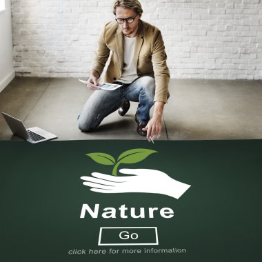 işadamı doğa ile çalışma