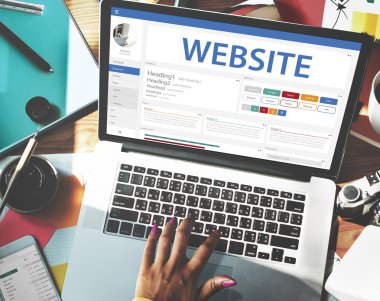 bilgisayar ile çalışan kadın