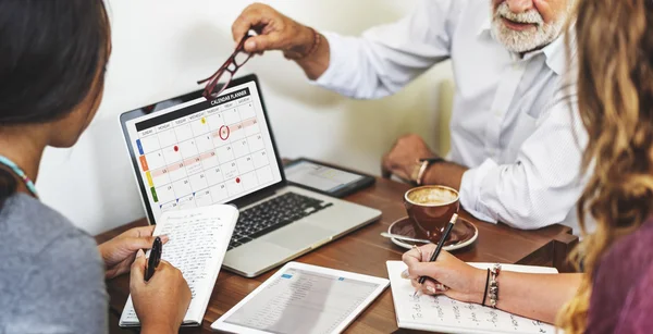 People Working with digital devices — Stock Photo, Image