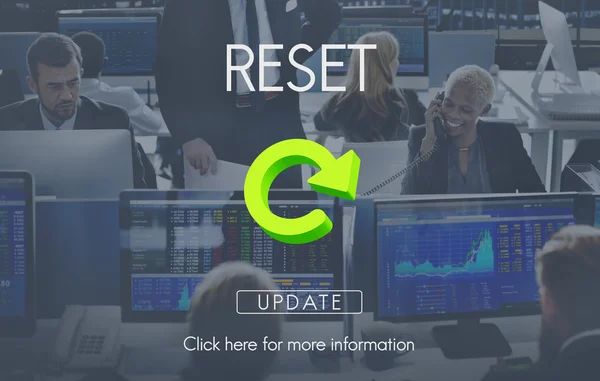 Üzleti dolgozók és a reset — Stock Fotó