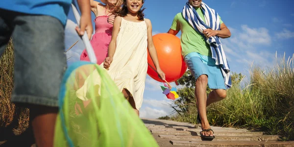 Beautiful Family together outdoors — Stock fotografie