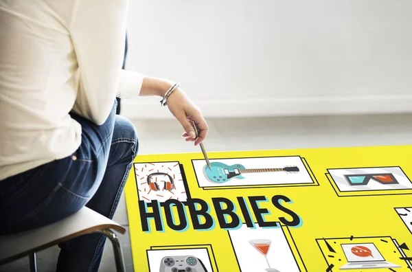 Poster with hobbies Concept — Stock Photo, Image