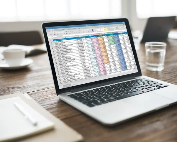 Spreadsheet Document Information Concept — Stock Photo, Image