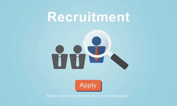 Template with recruitment concept — Stock Photo, Image