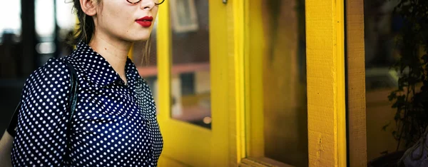 Woman in style glasses — Stock Photo, Image