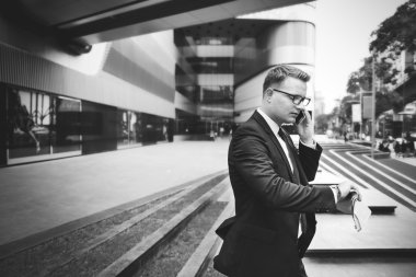 İş çalışma konuşmandan telefon, iletişim