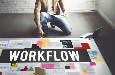 işadamı iş akışıyla çalışma