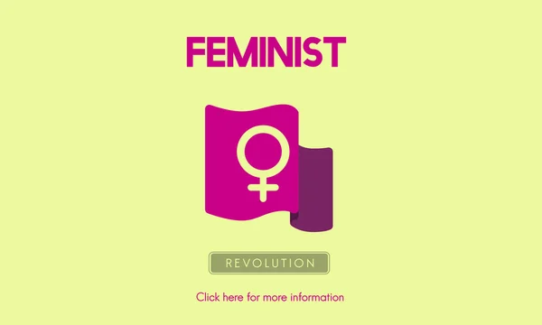 Plantilla con concepto feminista — Foto de Stock