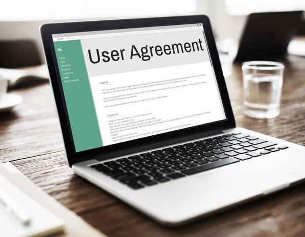 Gebruikers overeenkomst Concept — Stockfoto