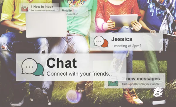 Chat Concepto de comunicación en línea —  Fotos de Stock